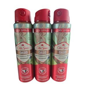 Old Spice Oasis Vanilla Note Invisible Dry Spray Antiperspirant Deodorant 4.3 oz